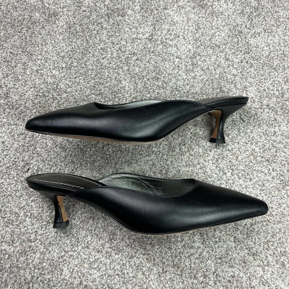 Beautiful Coach Black mule kitten pumps size 7.5 - Picture 6 of 9